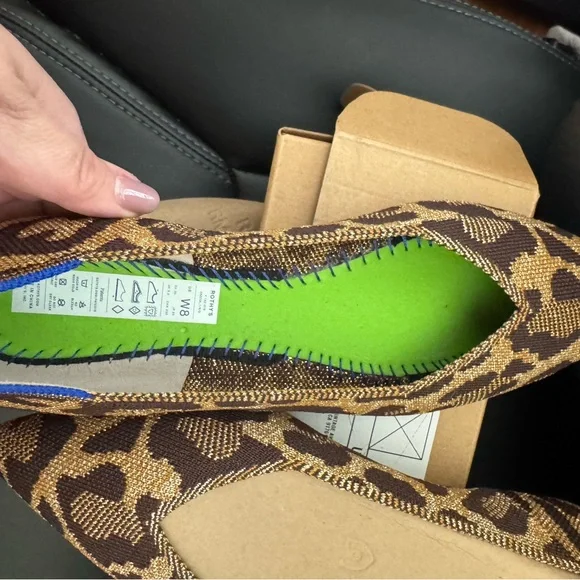 Rothy's Metallic Leopard Print Point II - Picture 4 of 6